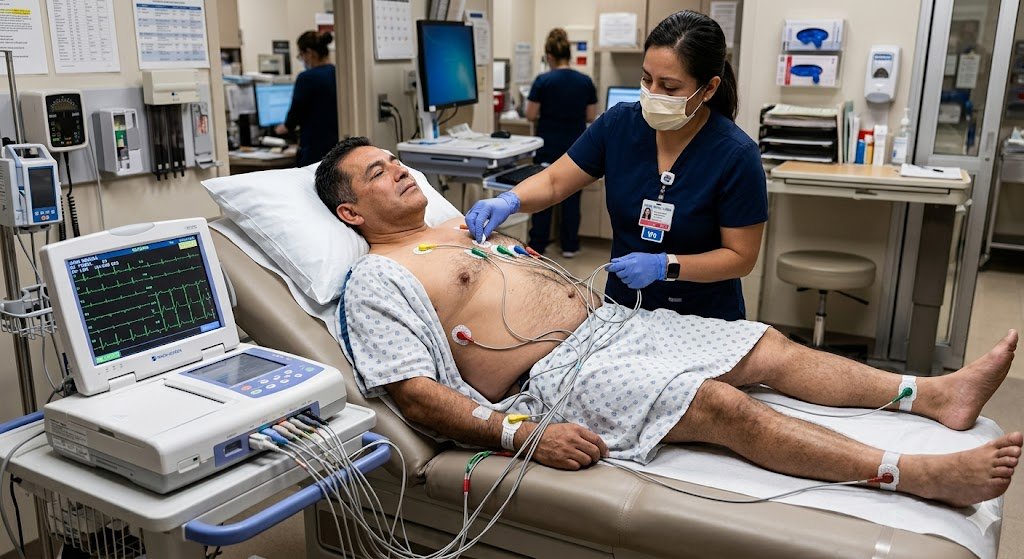 Trazado de Electrocardiograma de Reposo